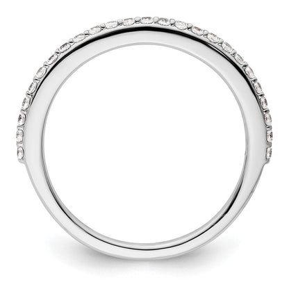 14K Weißgold Ehering mit natürlichen Diamanten