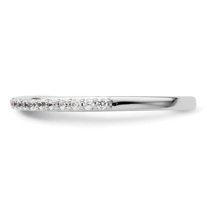 14K Weißgold Ehering mit natürlichen Diamanten