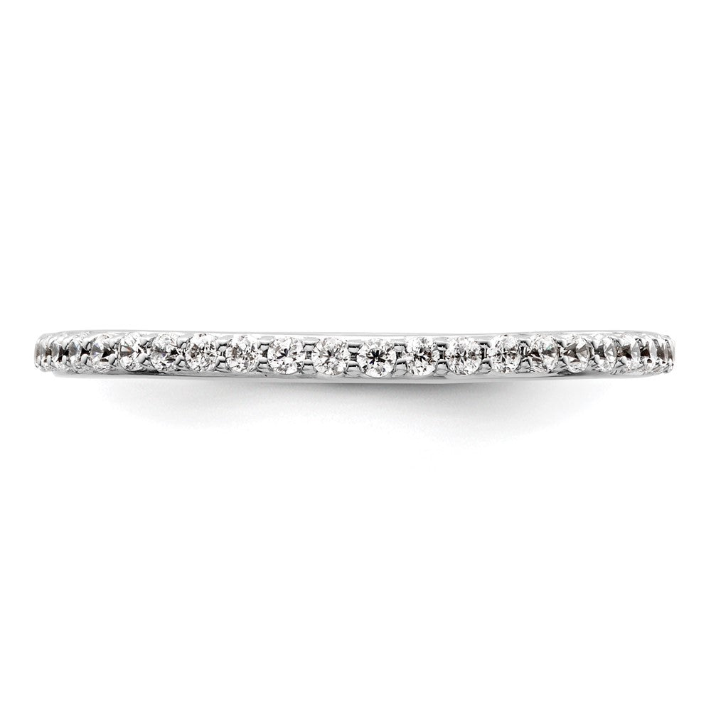 14K Weißgold Ehering mit natürlichen Diamanten