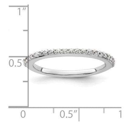 14K Weißgold Ehering mit natürlichen Diamanten