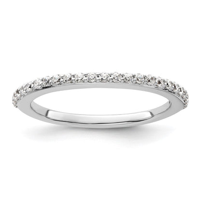 14K Weißgold Ehering mit natürlichen Diamanten