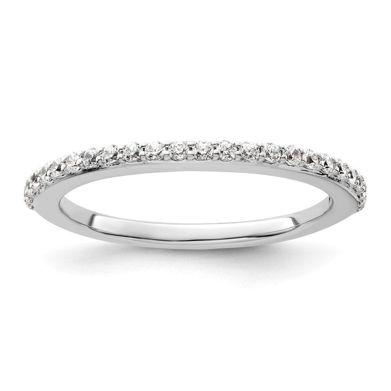14K Weißgold Ehering mit natürlichen Diamanten, 0,25 ct Gesamtgewicht