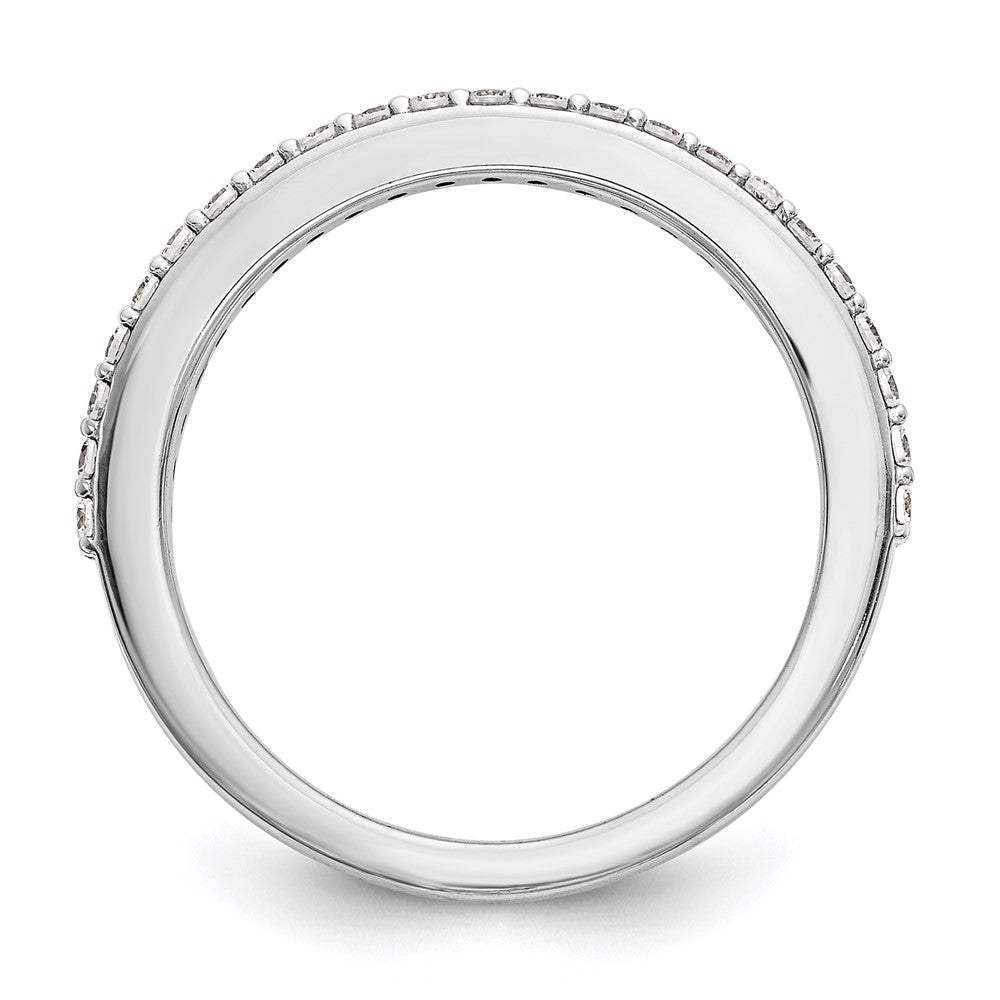 14K Weißgold Ehering mit natürlichen Diamanten