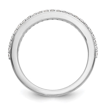 14K Weißgold Ehering mit natürlichen Diamanten