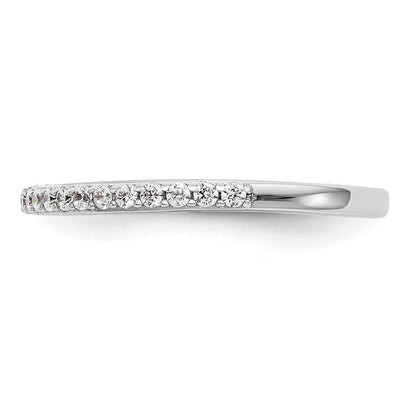 14K Weißgold Ehering mit natürlichen Diamanten