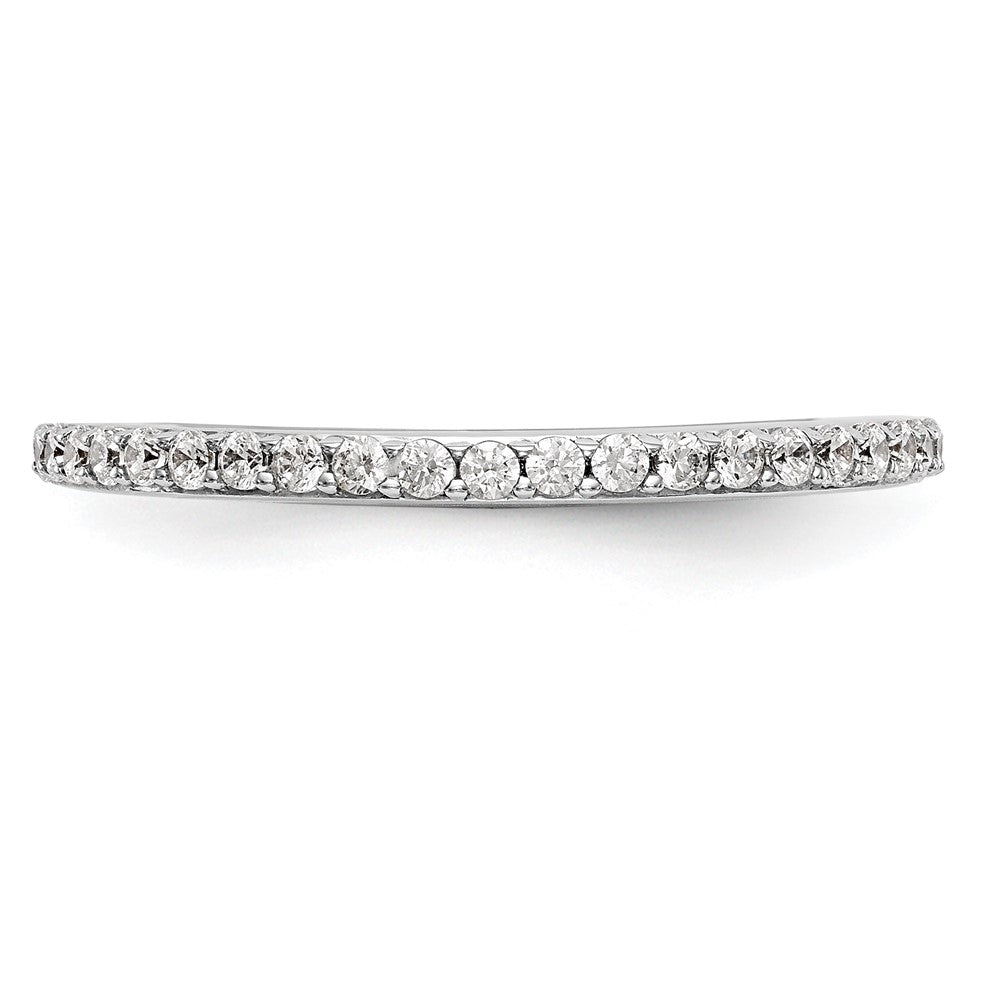 14K Weißgold Ehering mit natürlichen Diamanten