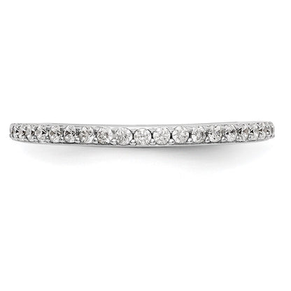 14K Weißgold Ehering mit natürlichen Diamanten