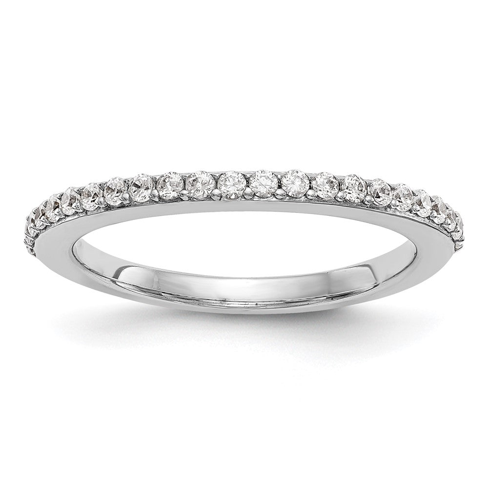 14K Weißgold Ehering mit natürlichen Diamanten