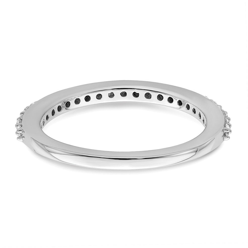 14K Weißgold Ehering mit natürlichen Diamanten, 0,345 ct Gesamtgewicht