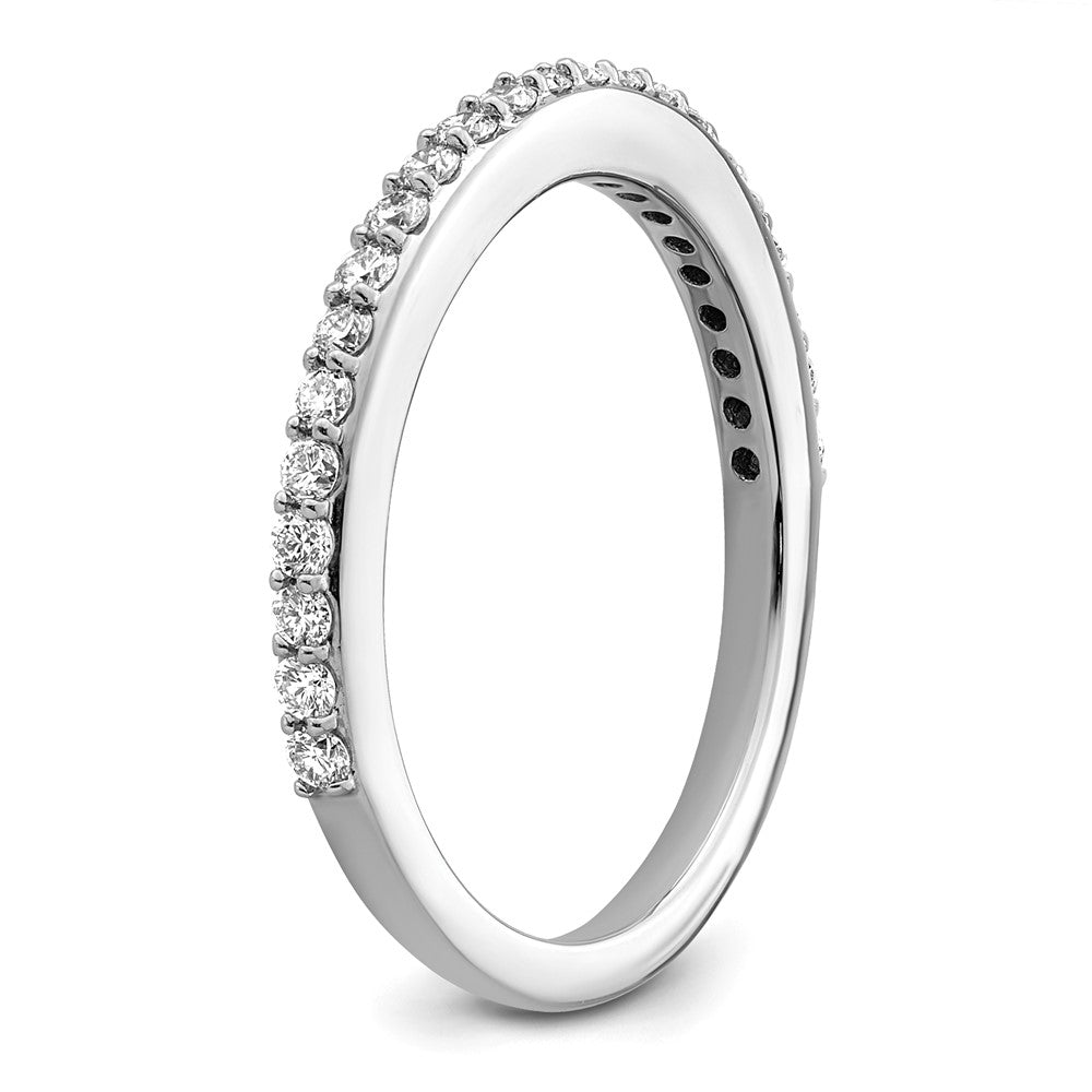 14K Weißgold Ehering mit natürlichen Diamanten, 0,345 ct Gesamtgewicht