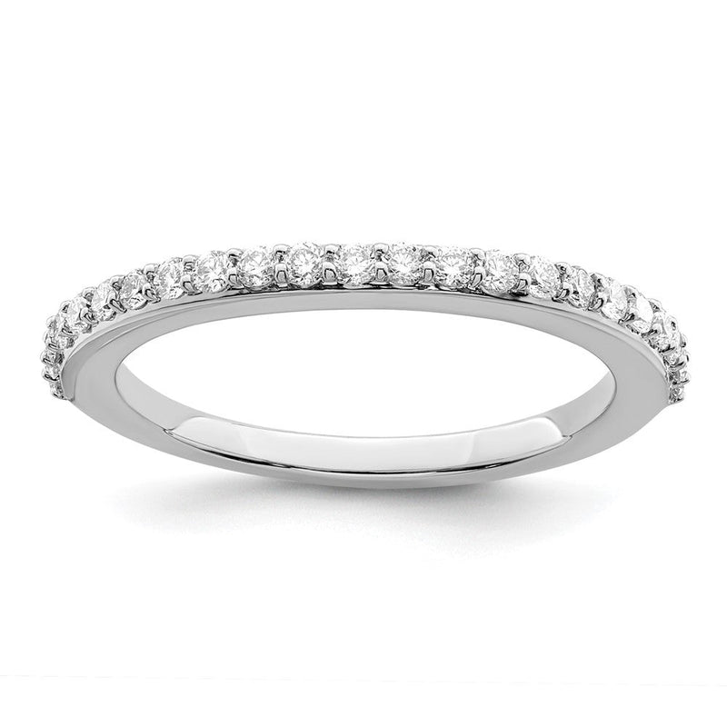 14K Weißgold Ehering mit natürlichen Diamanten, 0,345 ct Gesamtgewicht