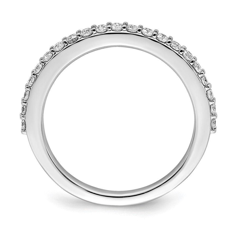 14K Weißgold Ehering mit natürlichen Diamanten