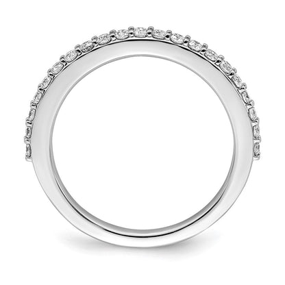 14K Weißgold Ehering mit natürlichen Diamanten