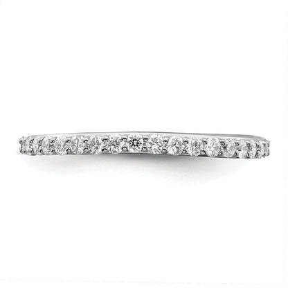 14K Weißgold Ehering mit natürlichen Diamanten