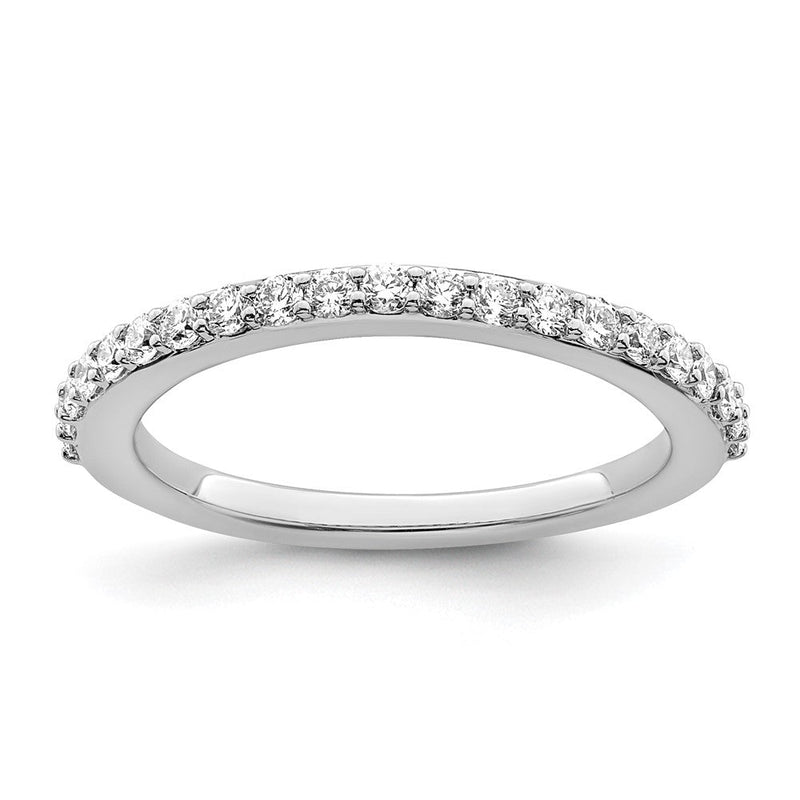 14K Weißgold Ehering mit natürlichen Diamanten