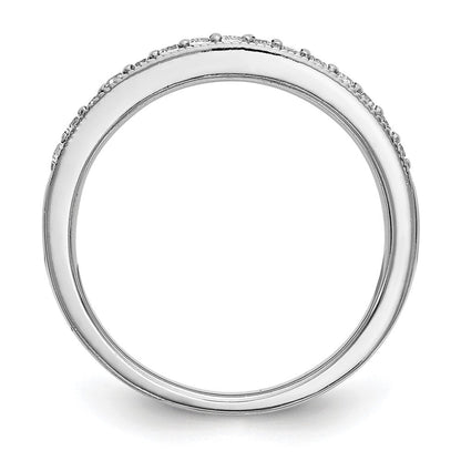 14K Weißgold Ehering mit natürlichen Diamanten