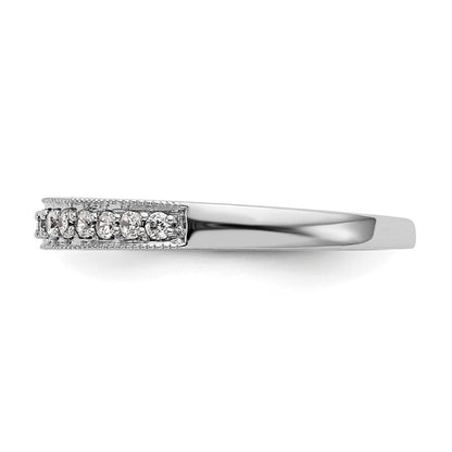 14K Weißgold Ehering mit natürlichen Diamanten