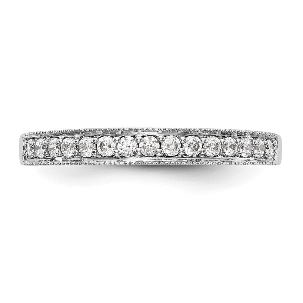 14K Weißgold Ehering mit natürlichen Diamanten