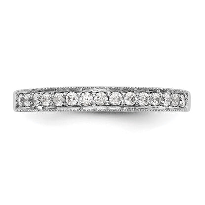14K Weißgold Ehering mit natürlichen Diamanten