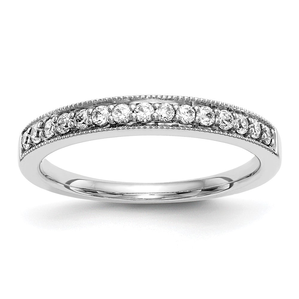 14K Weißgold Ehering mit natürlichen Diamanten