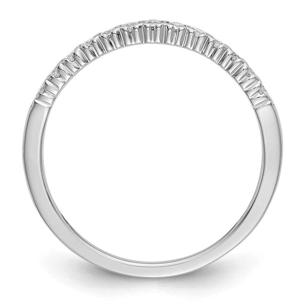 14K Weißgold Ehering für Damen mit natürlichen Diamanten 0,253 ct