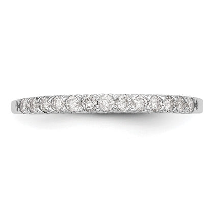 14K Weißgold Ehering für Damen mit natürlichen Diamanten 0,253 ct
