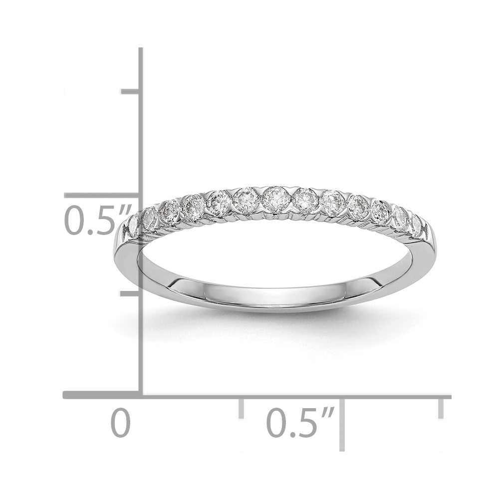 14K Weißgold Ehering für Damen mit natürlichen Diamanten 0,253 ct