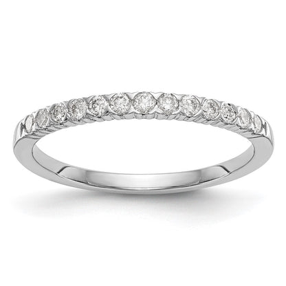 14K Weißgold Ehering für Damen mit natürlichen Diamanten 0,253 ct