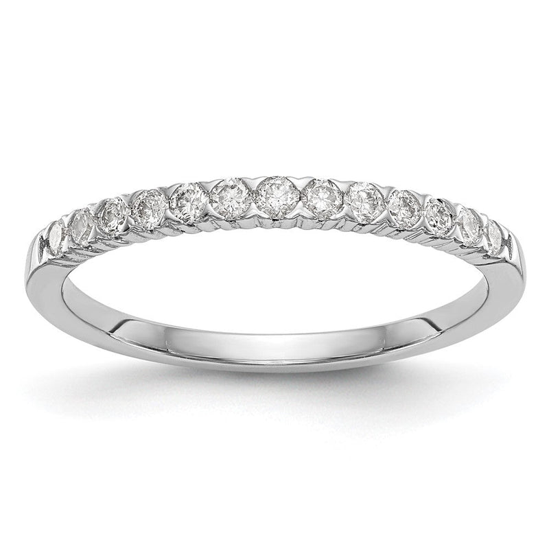 14K Weißgold Ehering mit natürlichen Diamanten, 0,253 ct Gesamtgewicht