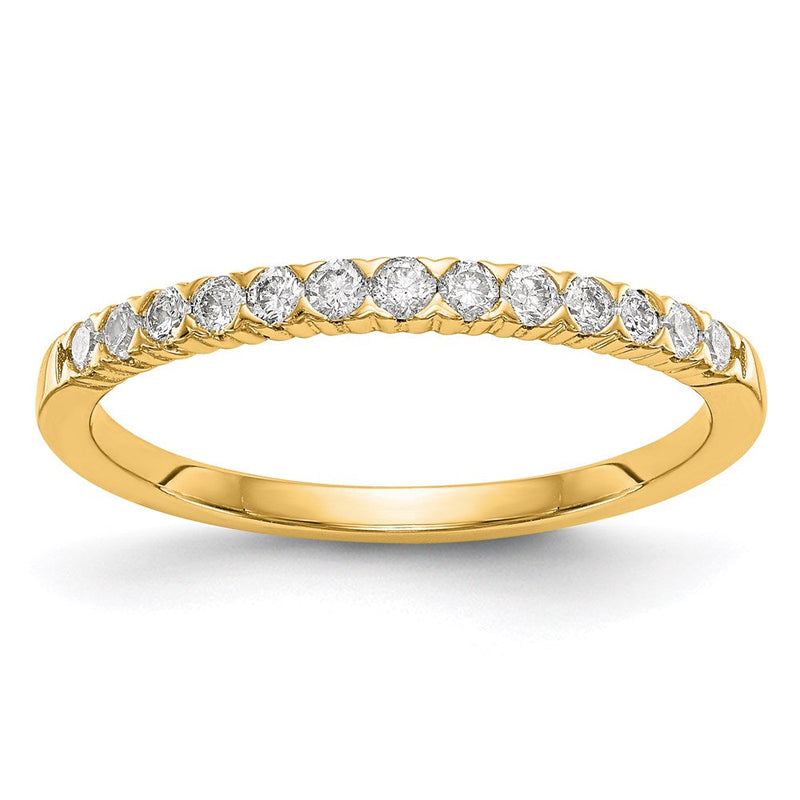 14K Gelbgold Ring mit echten Diamanten
