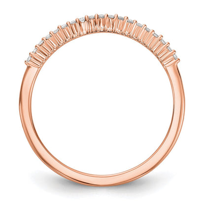 14K Roségold Ehering mit echten Diamanten