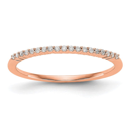 14K Roségold Ehering mit echten Diamanten