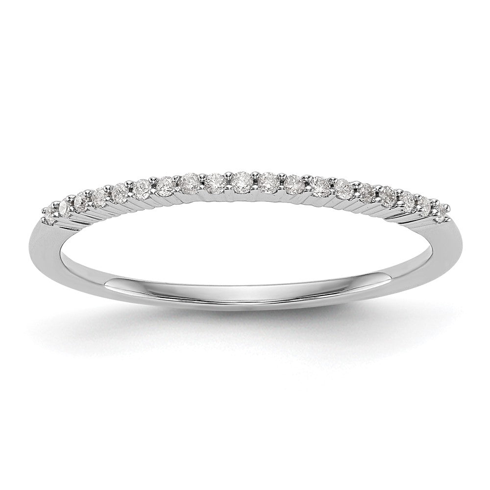 14K Weißgold Ehering mit natürlichen Diamanten