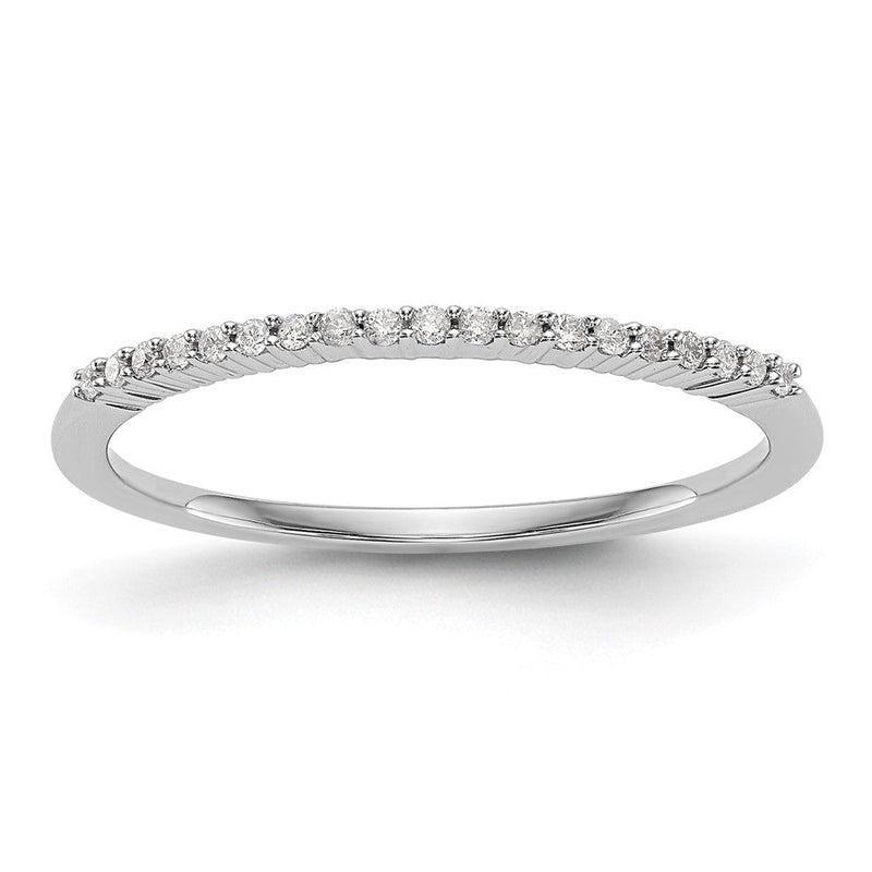 14K Weißgold Ehering mit natürlichen Diamanten
