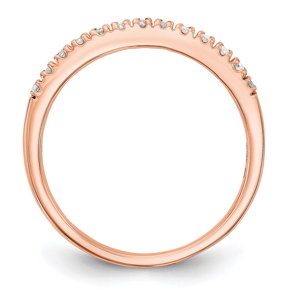 Ring aus 14K Roségold mit echten Diamanten