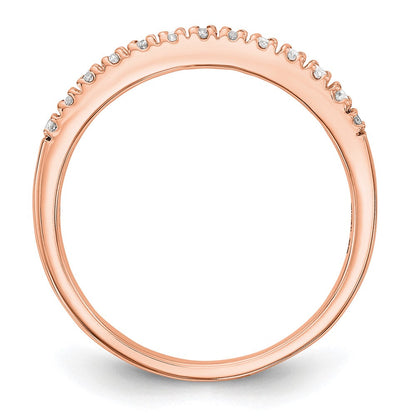 Ring aus 14K Roségold mit echten Diamanten