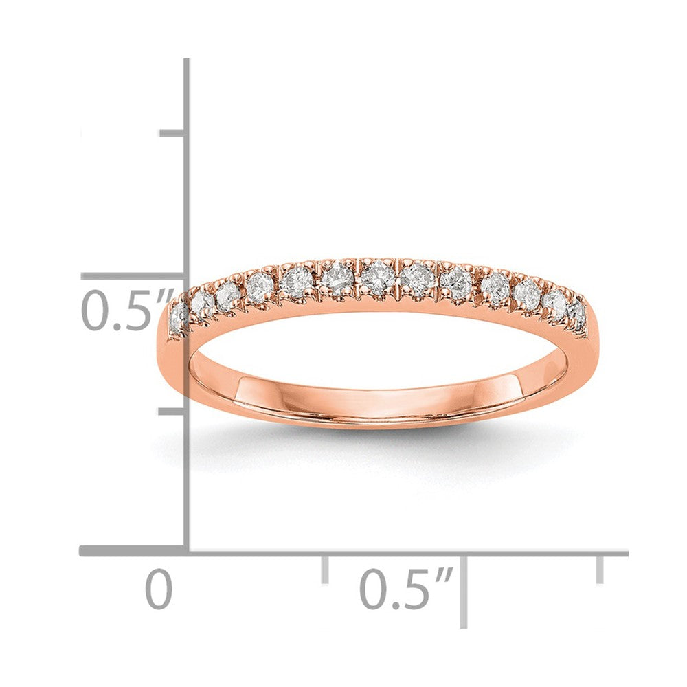 Ring aus 14K Roségold mit echten Diamanten