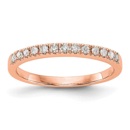 Ring aus 14K Roségold mit echten Diamanten
