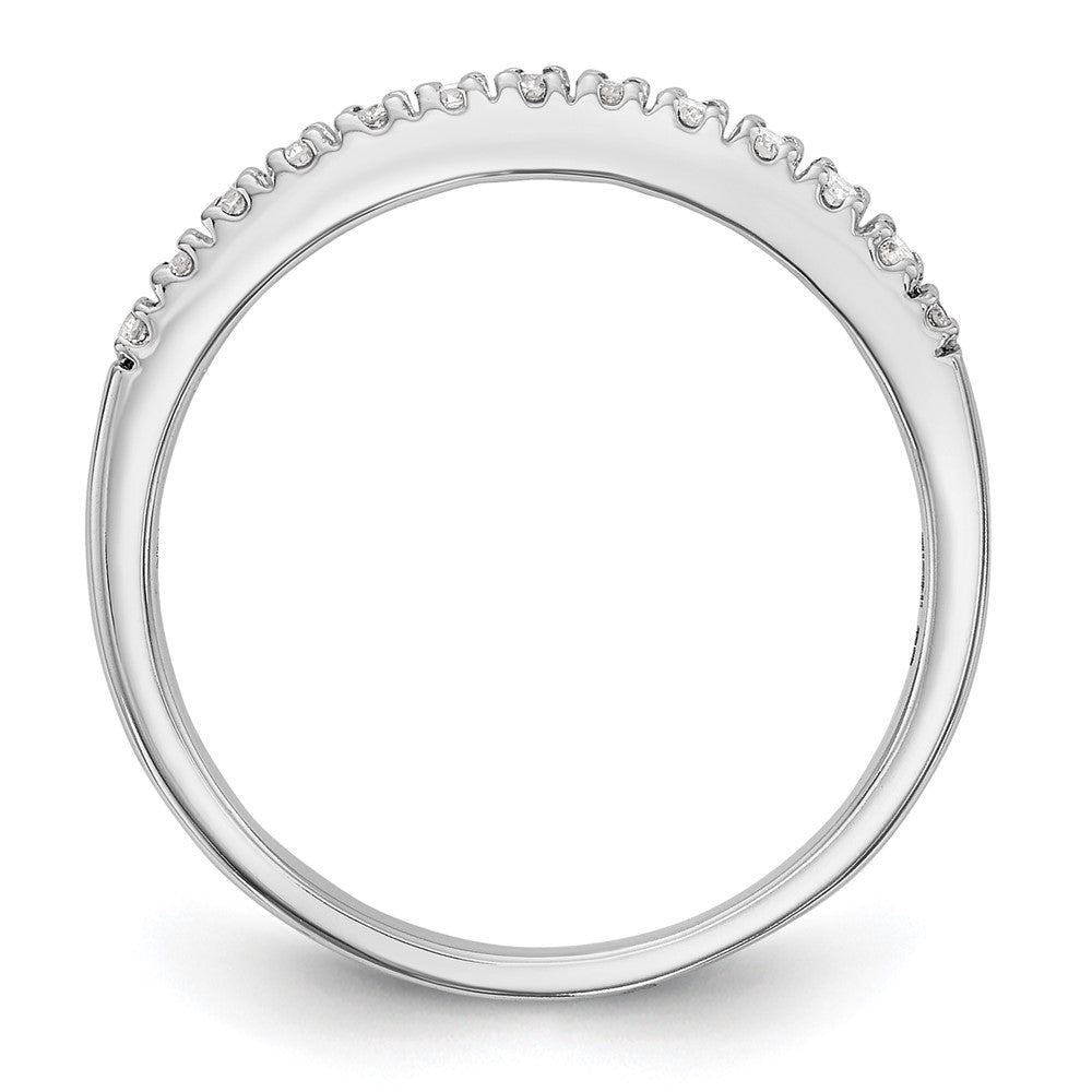 14K Weißgold Ehering mit natürlichen Diamanten