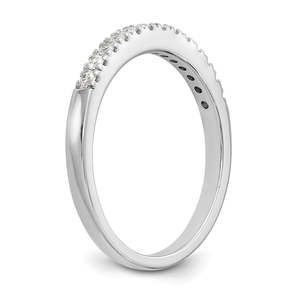 14K Weißgold Ehering mit natürlichen Diamanten