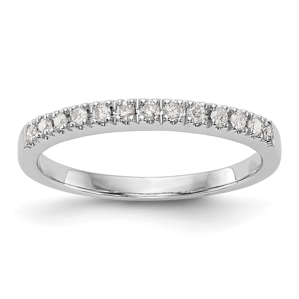 14K Weißgold Ehering mit natürlichen Diamanten