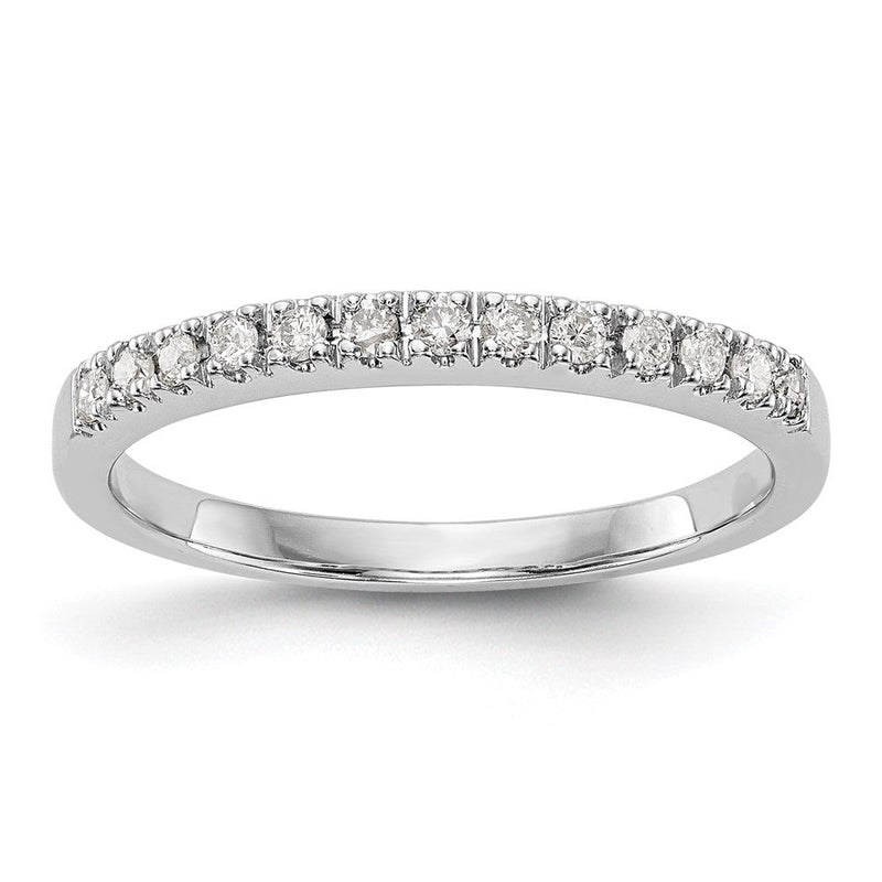 14K Weißgold Ehering mit natürlichen Diamanten, 0,195 ct Gesamtgewicht