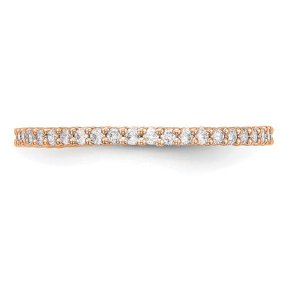 14K Roségold 1/3 Karat Komplett Diamant Ehering