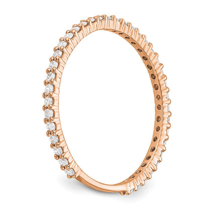 14K Roségold 1/3 Karat Komplett Diamant Ehering