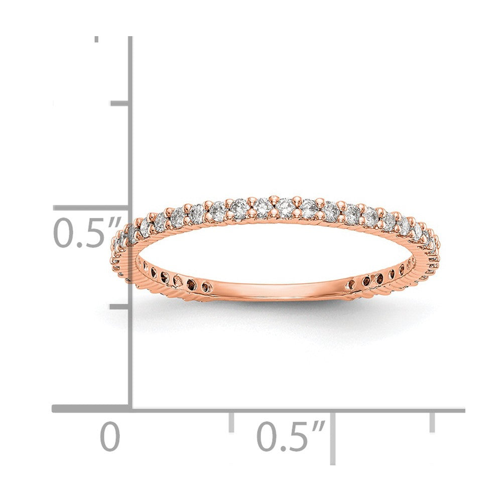 14K Roségold 1/3 Karat Komplett Diamant Ehering