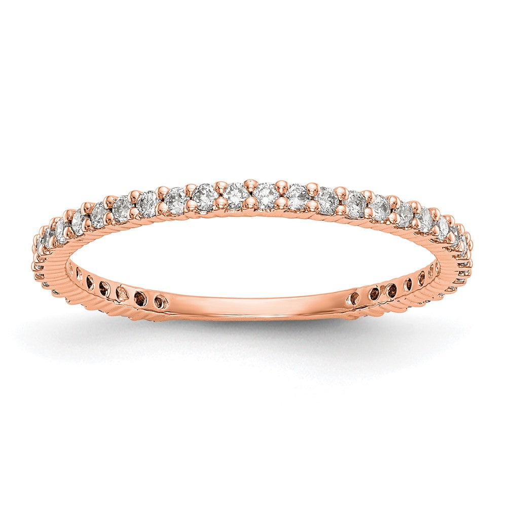 14K Roségold 1/3 Karat Komplett Diamant Ehering