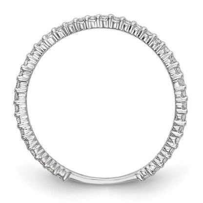 14K Weißgold Ehering mit natürlichen Diamanten