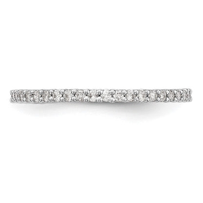 14K Weißgold Ring mit im Labor gezüchteten Diamanten, VS/SI+ G+