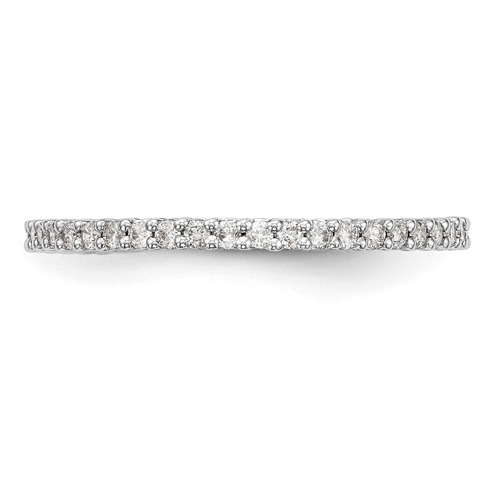 14K Weißgold Ehering mit natürlichen Diamanten