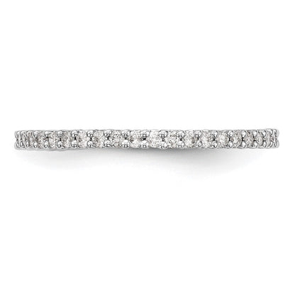 14K Weißgold Ehering mit natürlichen Diamanten